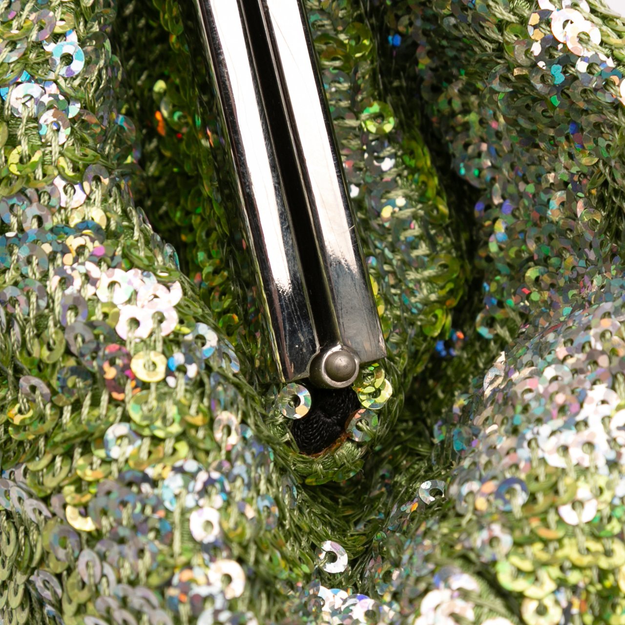 Dolce & Gabbana Sequined Frame Clutch Groen