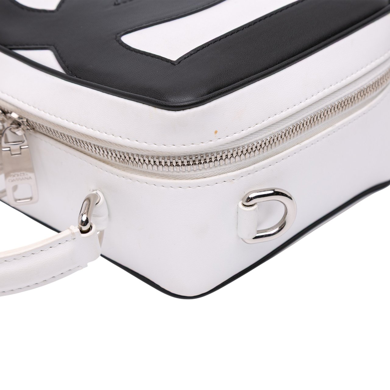 Dolce & Gabbana Leather DG Logo Satchel Wit