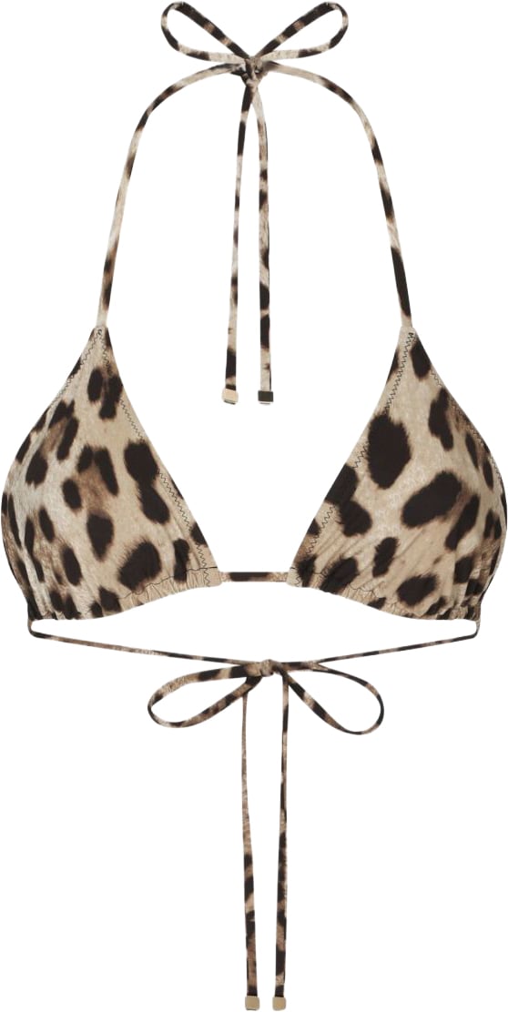 Dolce & Gabbana Sea Clothing Leopard Print Beige