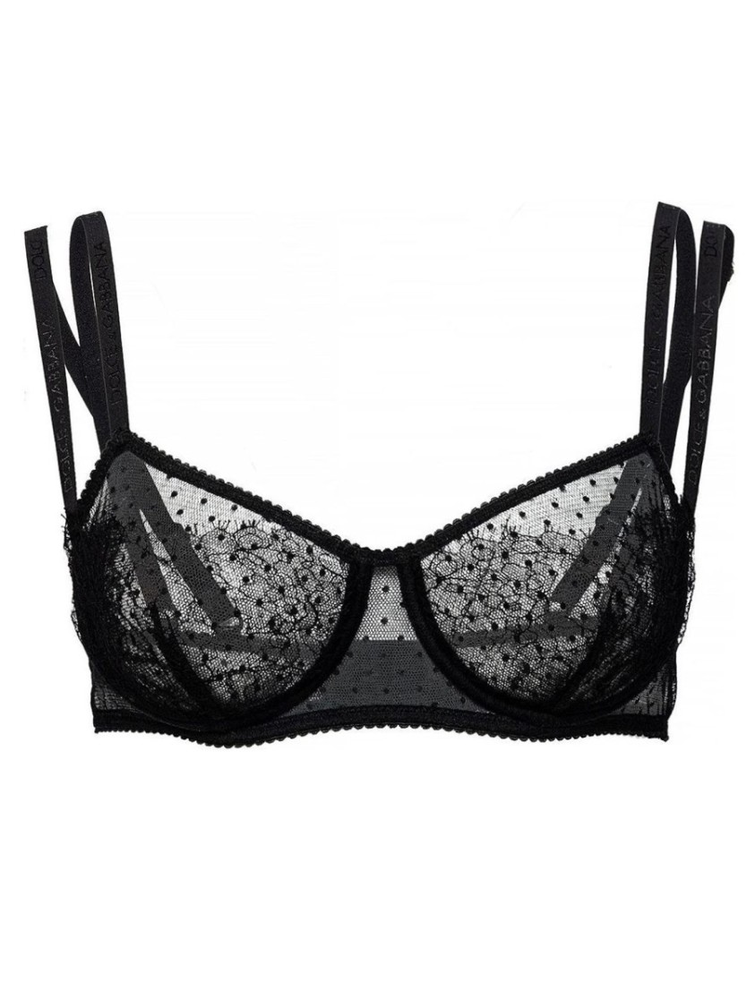 Dolce & Gabbana Lace Balconette Bra Zwart