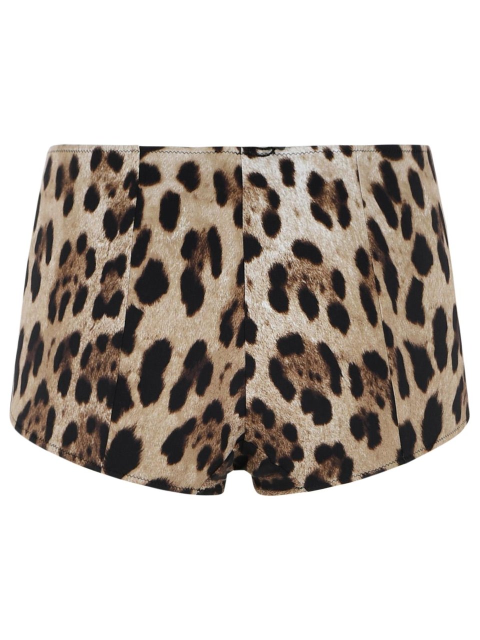 Dolce & Gabbana Leo Print Stretch Polyamide Beach Culottes Zwart