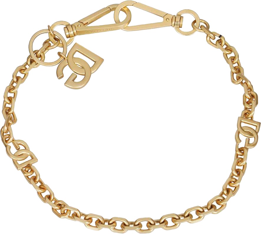 Dolce & Gabbana Logo detail brass cuff bracelet Goud