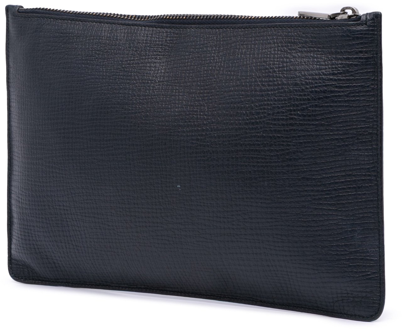 Dolce & Gabbana Leather DG Family Patch Zip Pouch Zwart