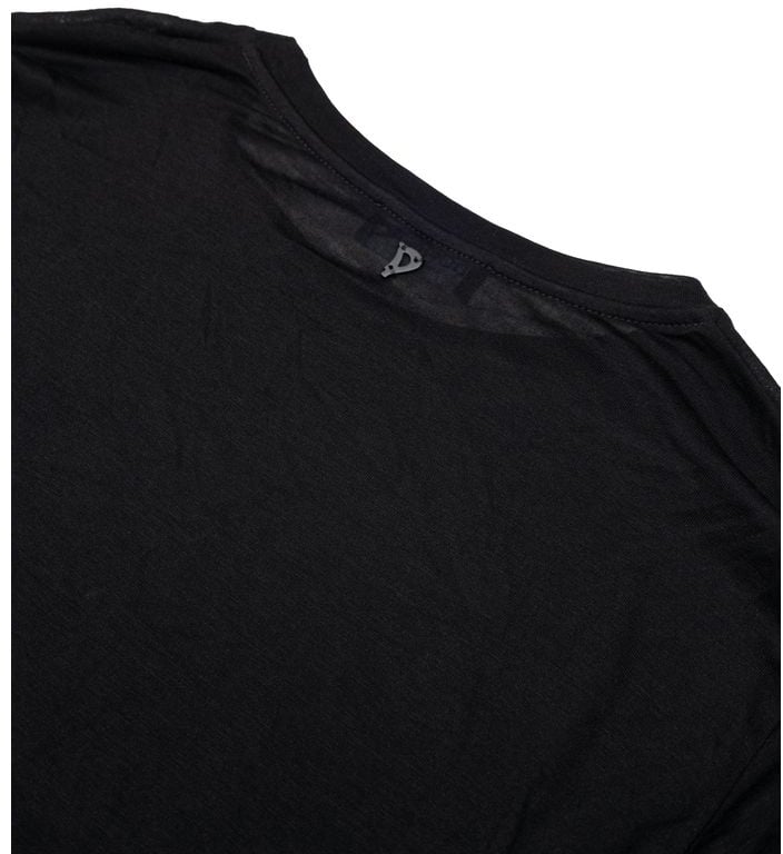 Dondup Black Viscose T-Shirt Zwart