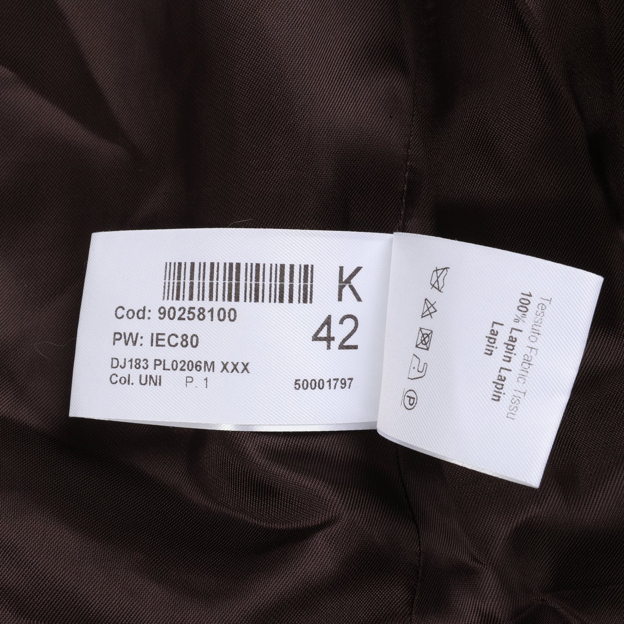 Dondup DONDUP Lapin Fur Coat in Brown, Size 42 Bruin