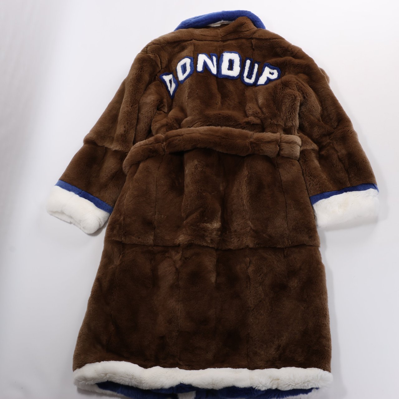 Dondup DONDUP Lapin Fur Coat in Brown, Size 42 Bruin