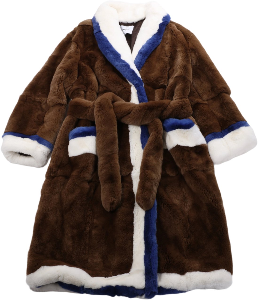 Dondup DONDUP Lapin Fur Coat in Brown, Size 42 Bruin