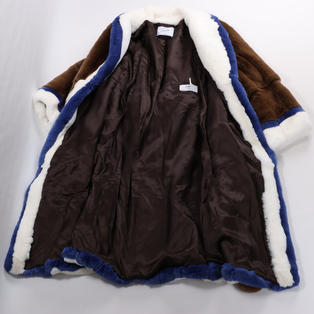 Dondup DONDUP Lapin Fur Coat in Brown, Size 42 Bruin