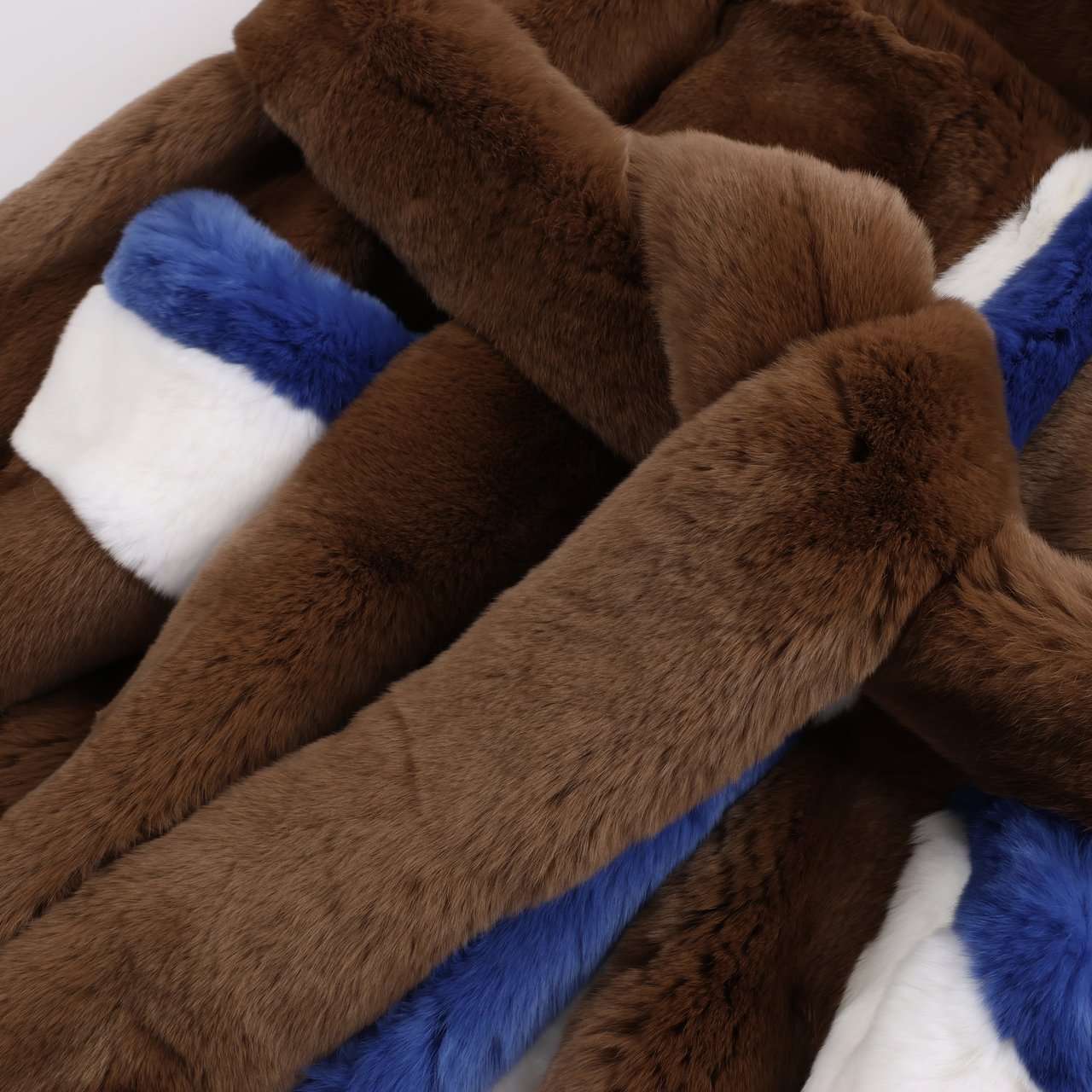 Dondup DONDUP Lapin Fur Coat in Brown, Size 42 Bruin