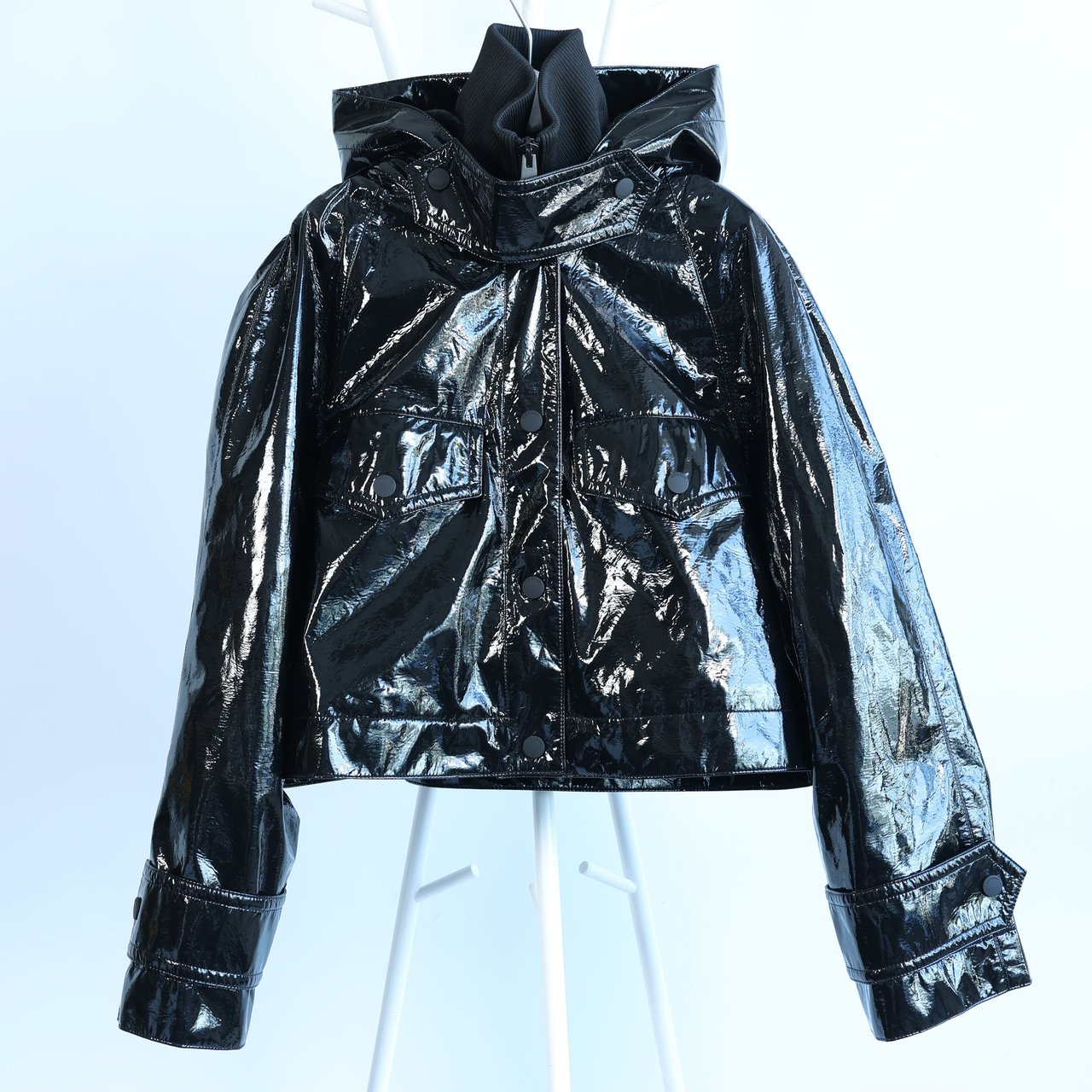 Dondup Dondup Glossy Jacket in Black, 42 IT Bruin