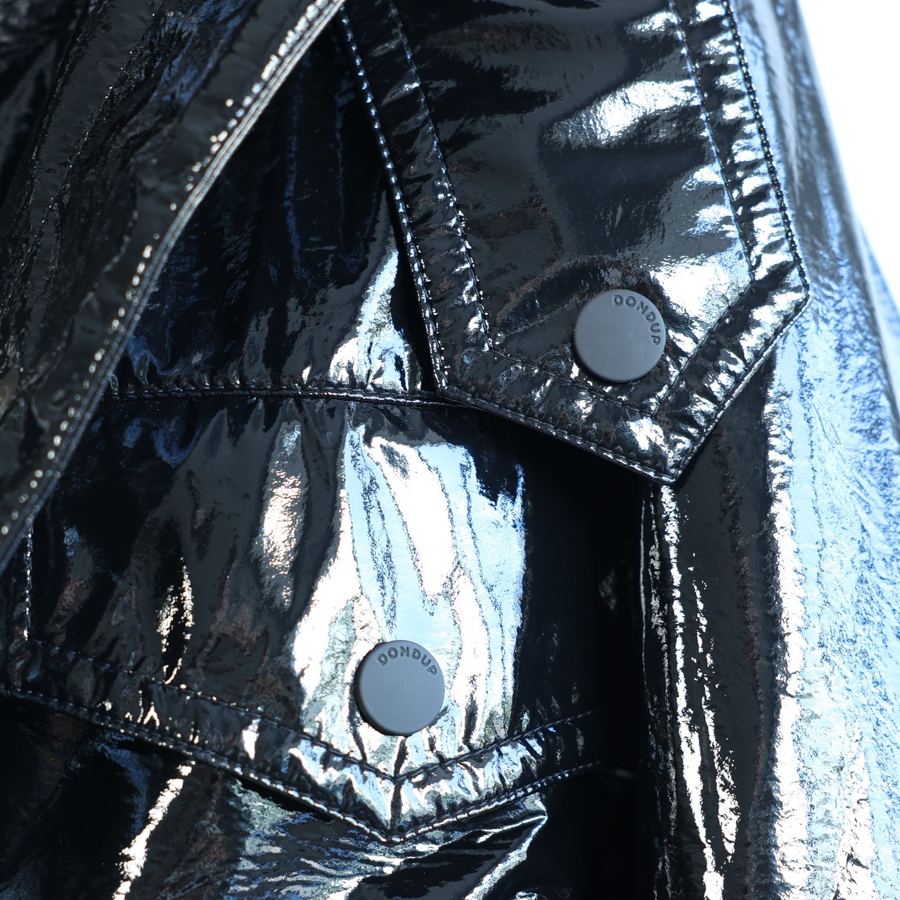 Dondup Dondup Glossy Jacket in Black, 42 IT Bruin