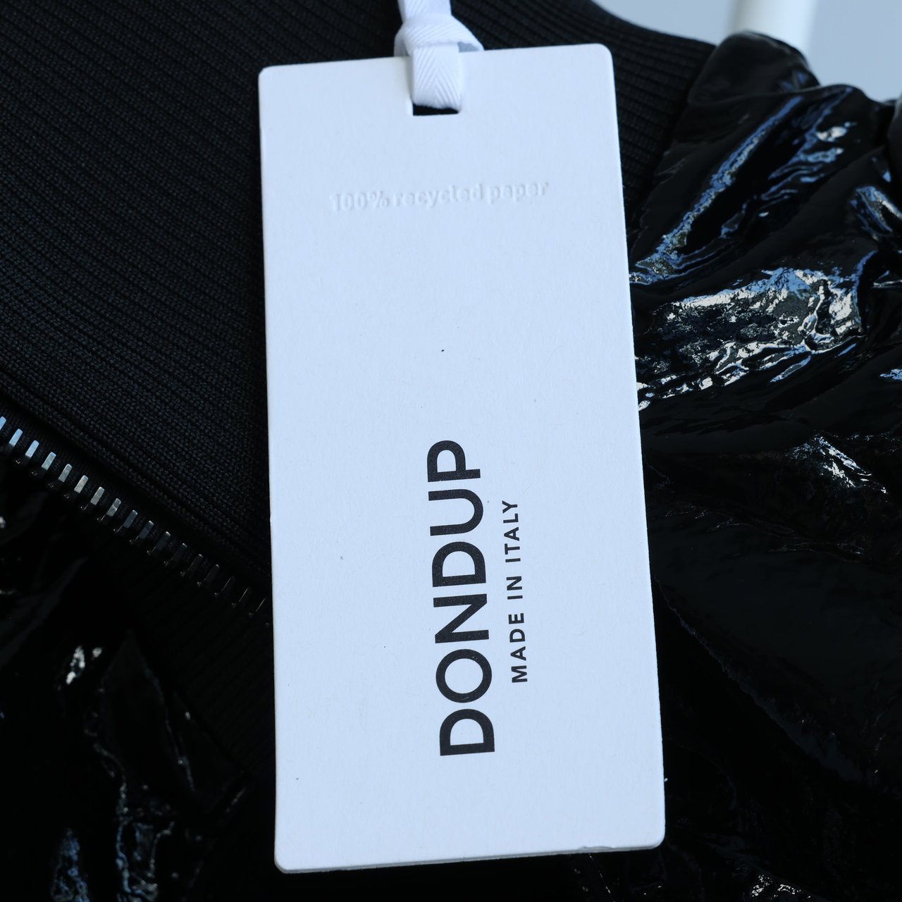 Dondup Dondup Glossy Jacket in Black, 42 IT Bruin