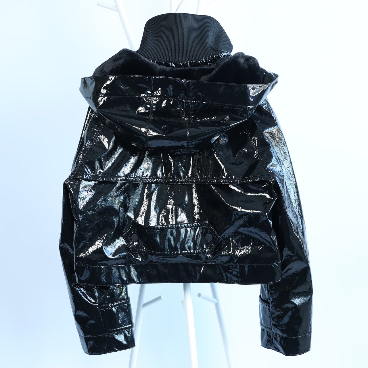 Dondup Dondup Glossy Jacket in Black, 42 IT Bruin