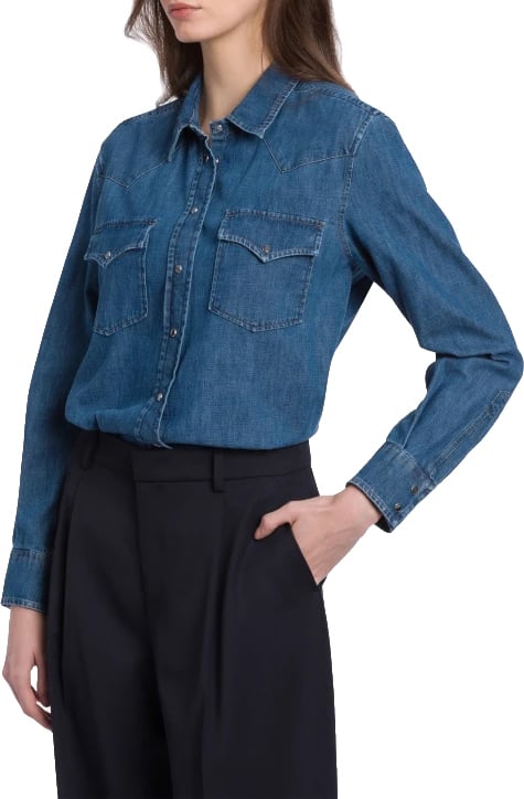 Dondup Shirts Denim Blauw