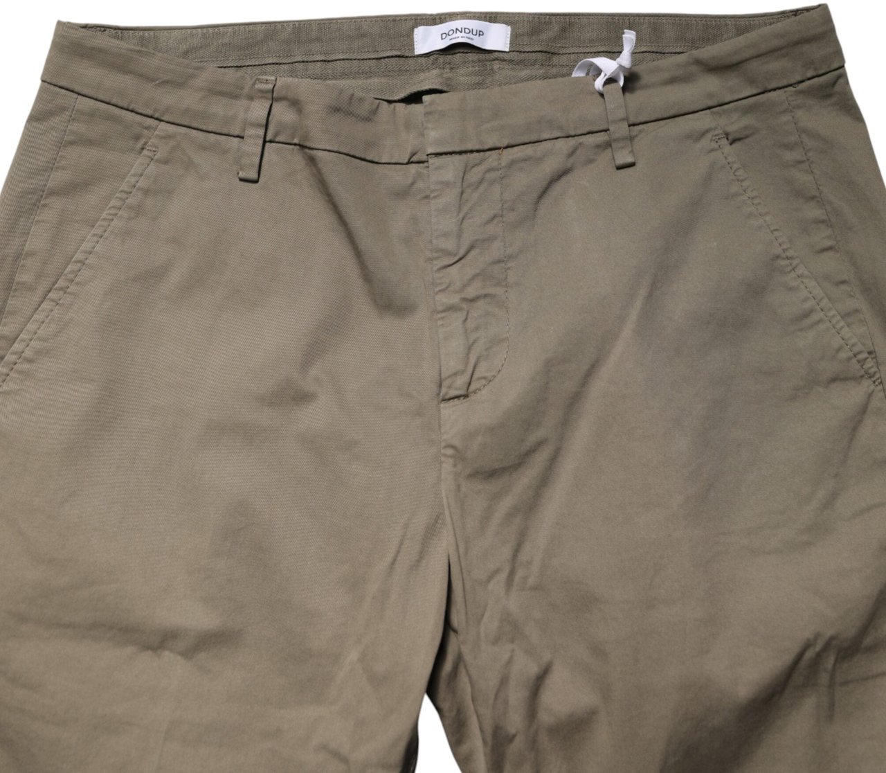 Dondup Beige Cotton Stretch Straight Chino Men Trouser Pants Beige