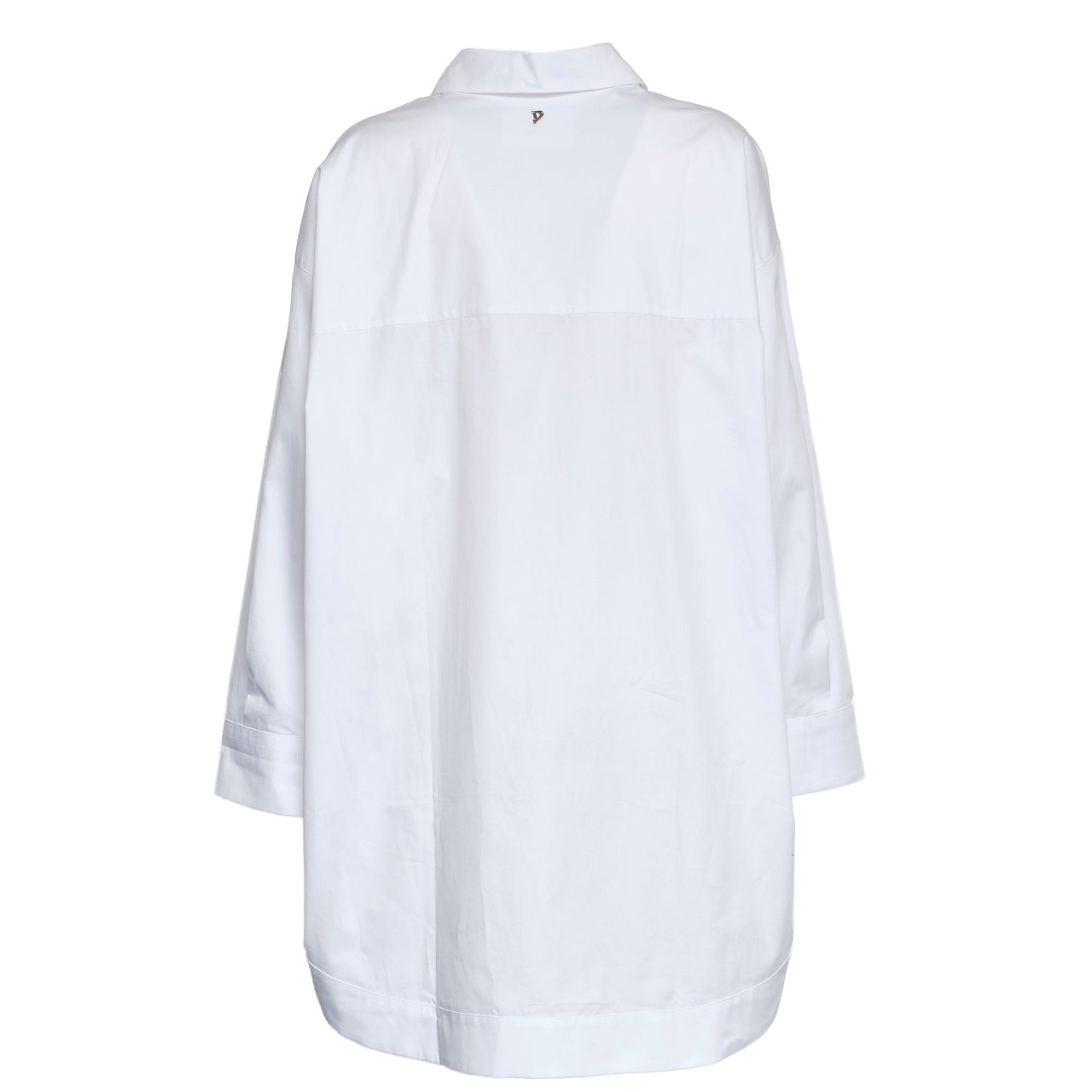 Dondup V-Neck Long-Sleeve Shirt Dress Wit