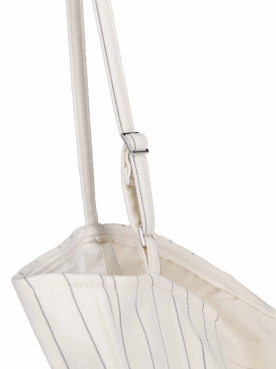 Dondup White Gessato Virgin Wool Pinstripe Mini Dress Wit