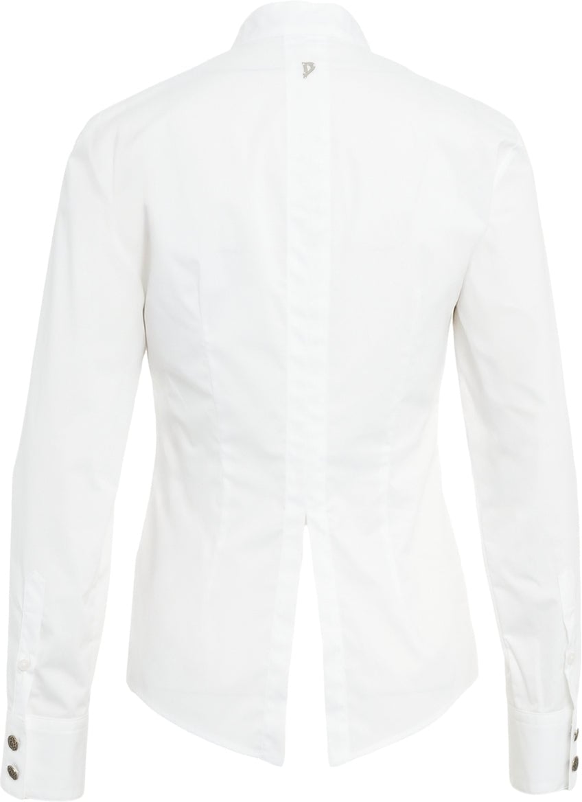 Dondup Mandarin collar blouse Wit
