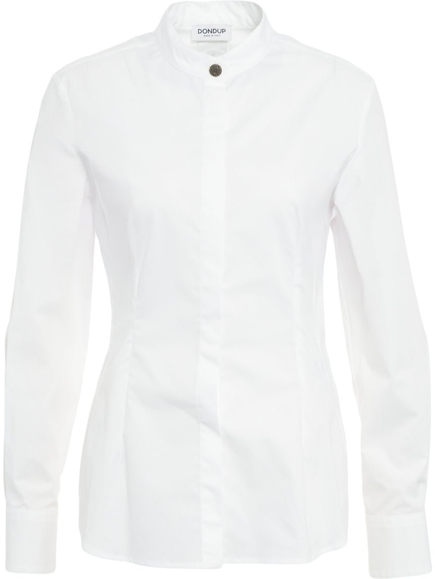 Dondup Mandarin collar blouse Wit