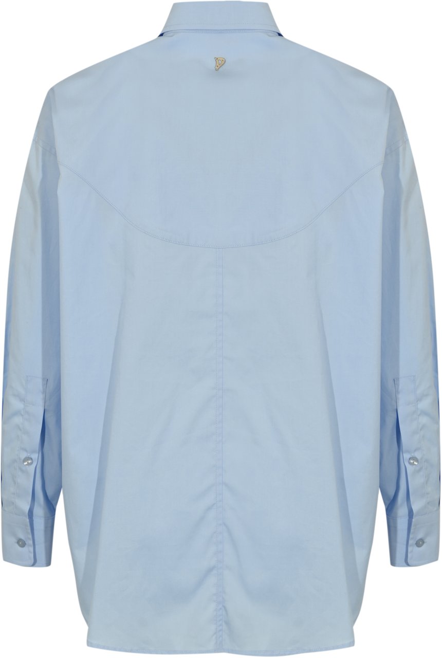 Dondup Shirts Clear Blue Blauw