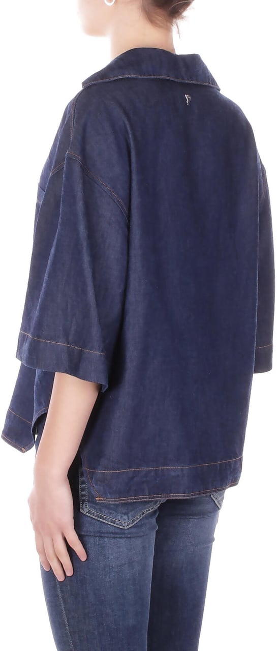 Dondup Shirts Blue Blauw