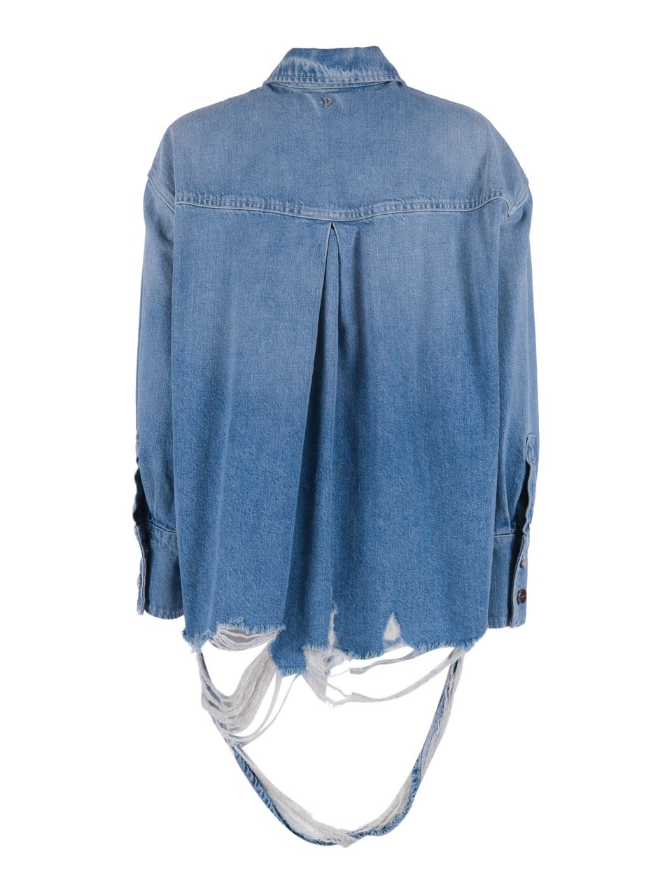 Dondup Denim Classic Distressed Shirt Blauw