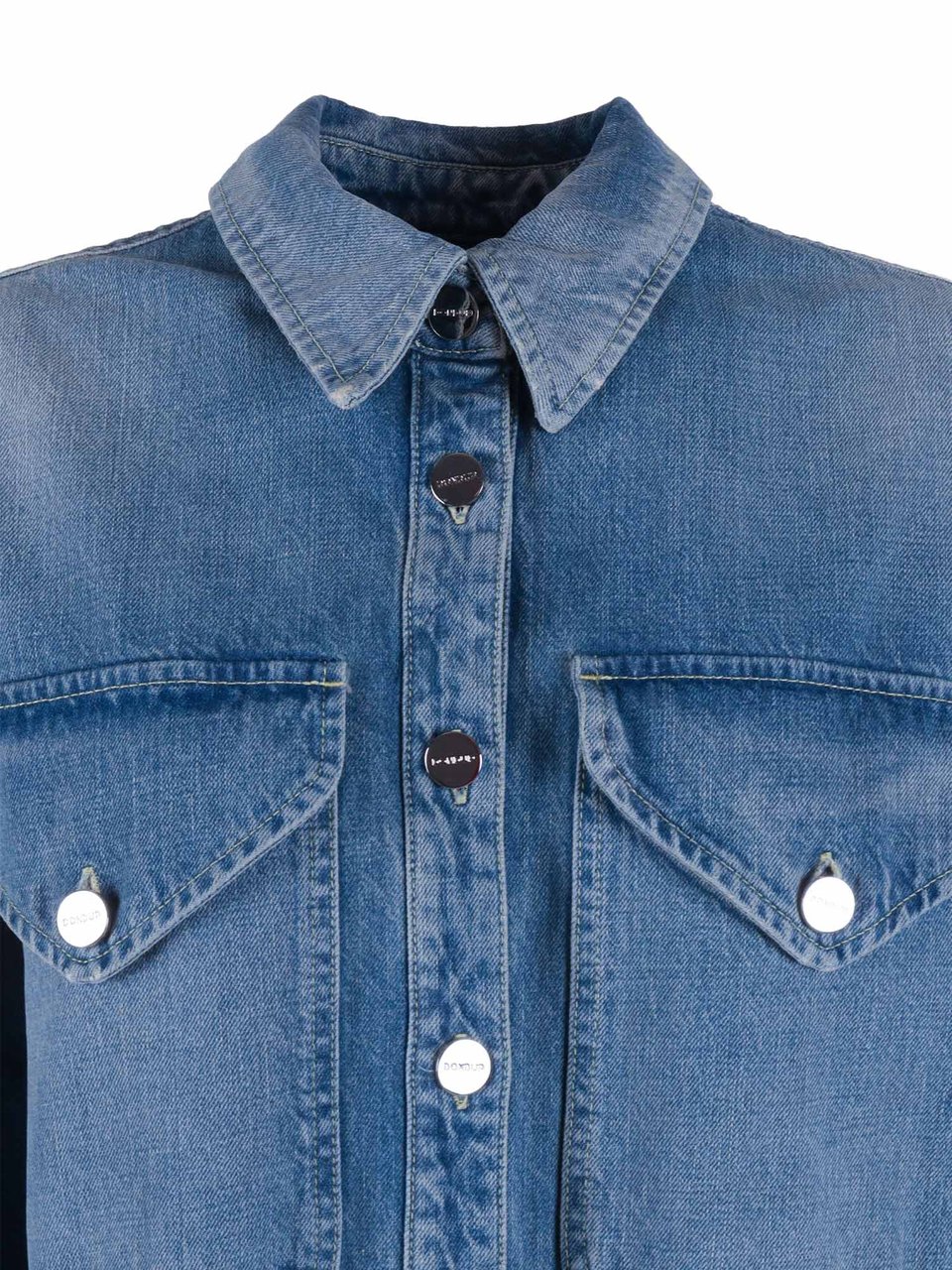 Dondup Denim Classic Distressed Shirt Blauw