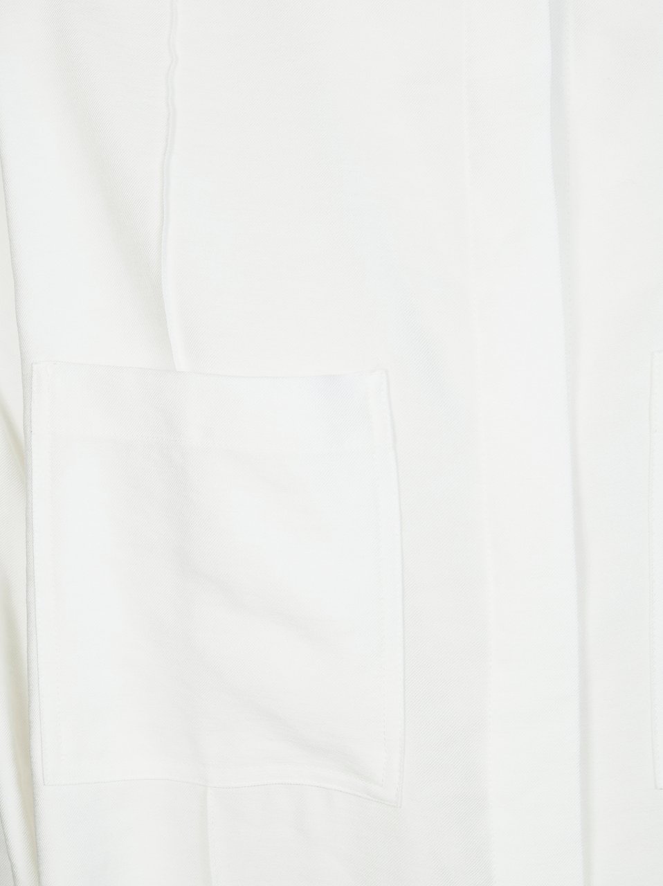 Dondup White High Collar Boxy Over Shirt Wit