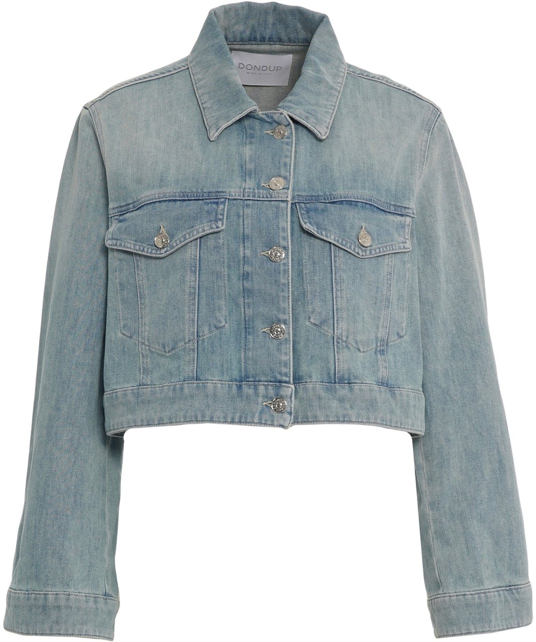 Dondup Cropped denim jacket Blauw