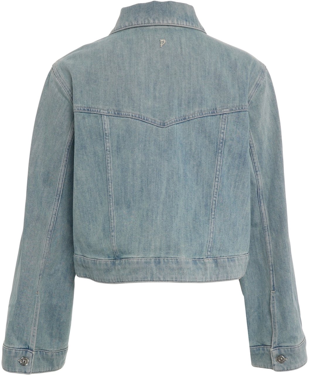 Dondup Cropped denim jacket Blauw