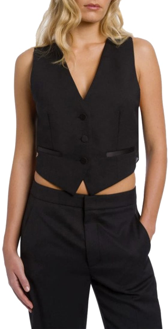 Dondup Waistcoats Black Zwart