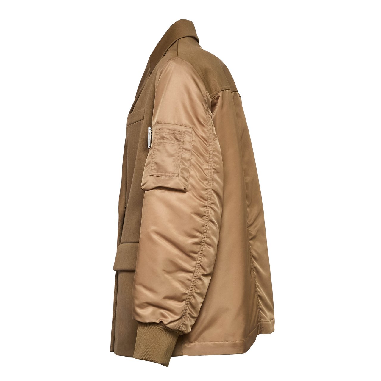 Dondup Wool Blend Double-Breasted Over Peacoat Bruin