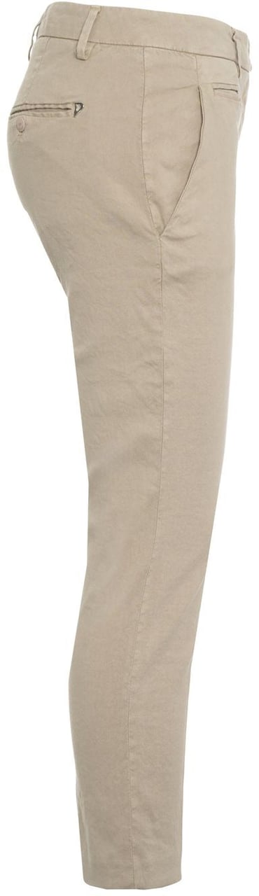 Dondup Linen blend chino pants Beige