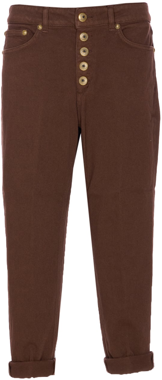 Dondup Trousers Coffee Bruin