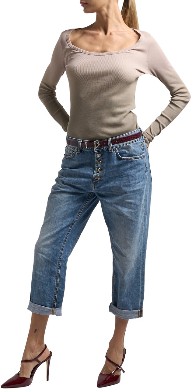 Dondup Trousers Blue Blauw