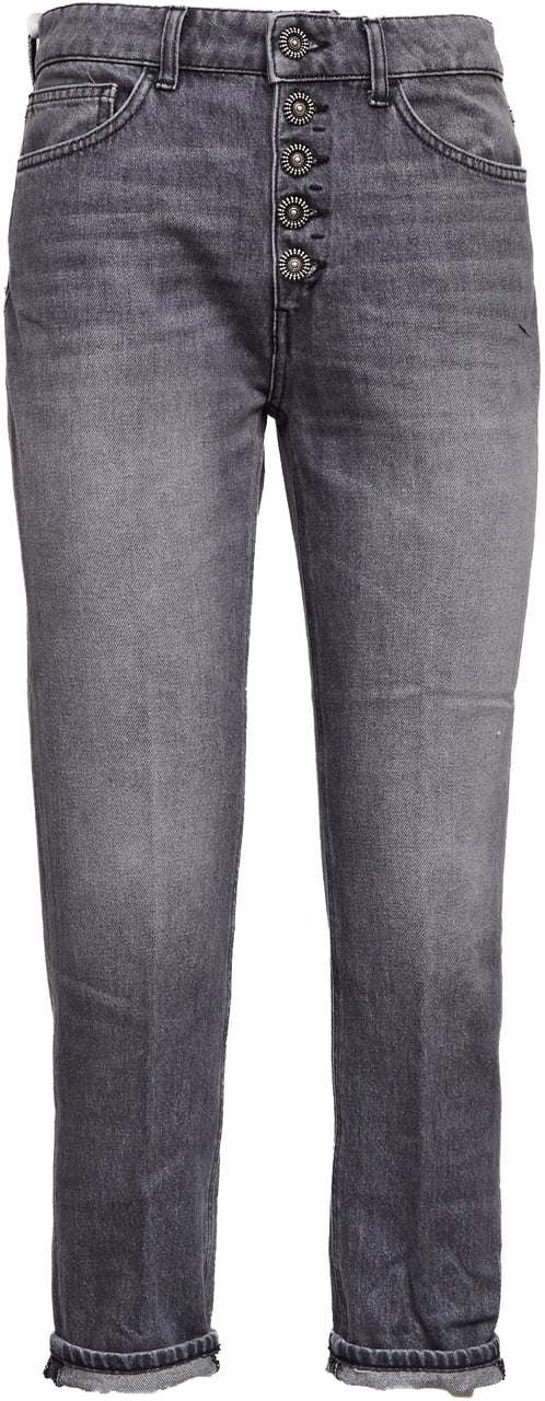Dondup Jeans Koons Loose Bottone Gioiello Loose Grijs