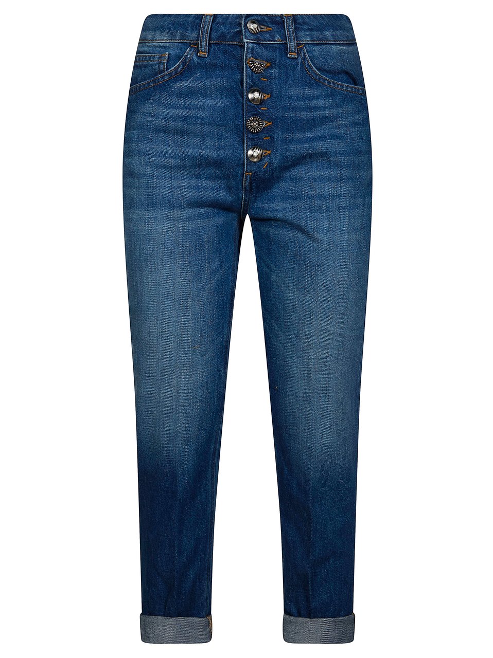 Dondup Mid Rise Cuffed Tapered Jeans Groen