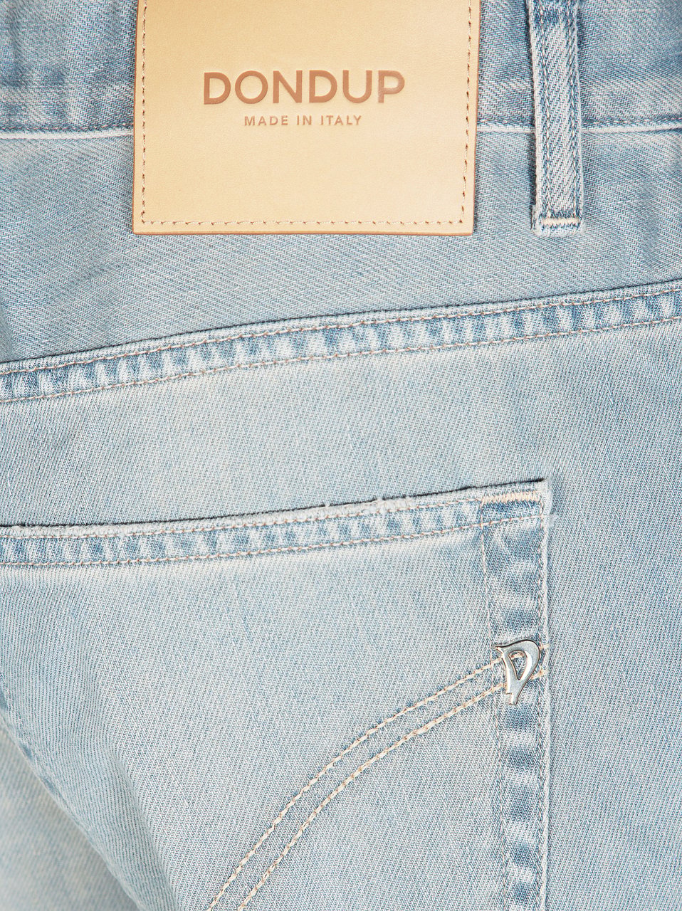Dondup Light Wash Straight Leg Jeans Wit