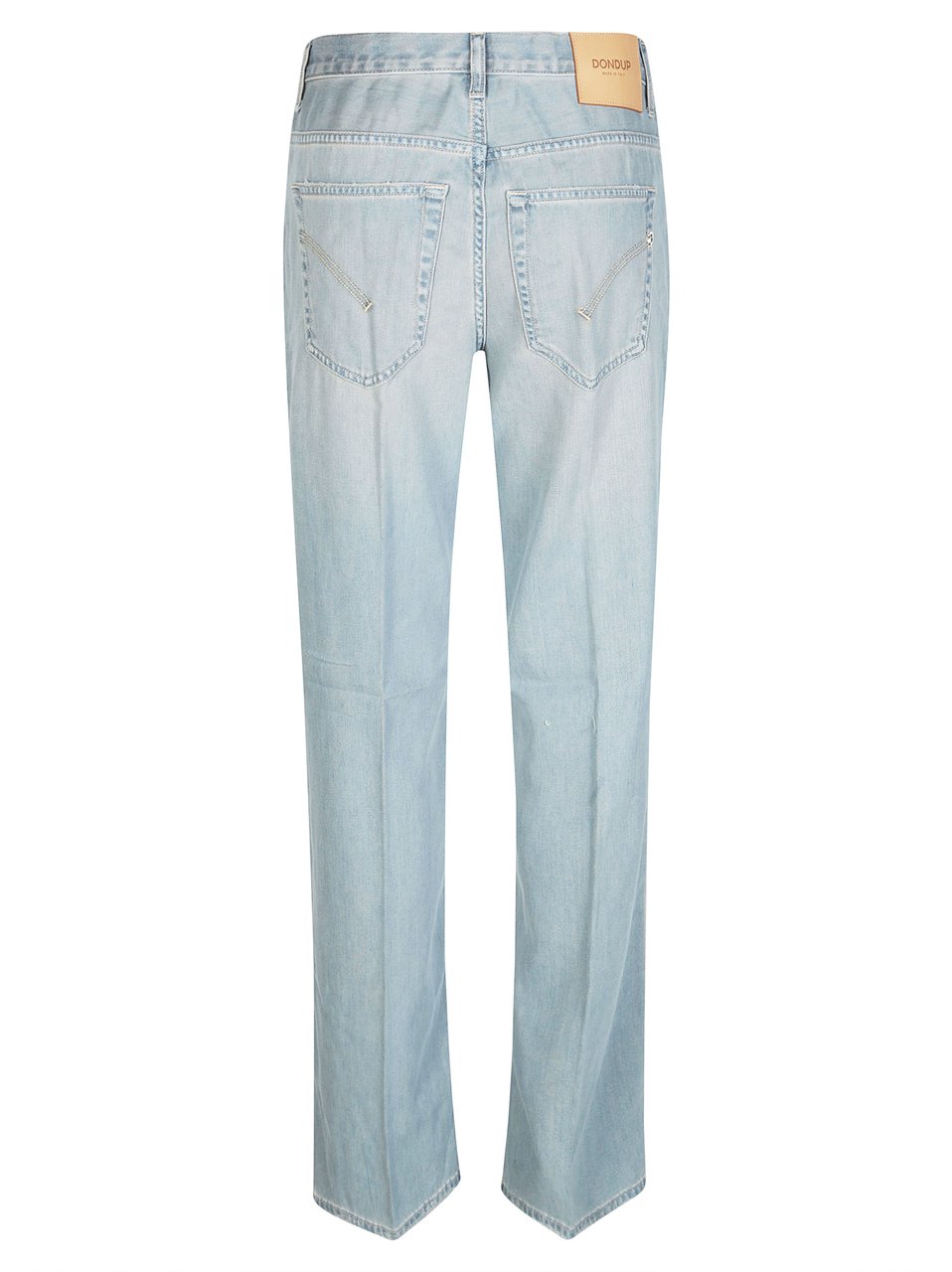 Dondup Light Wash Straight Leg Jeans Wit