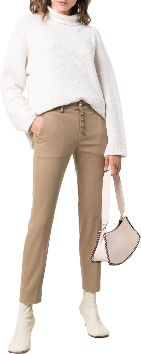 Dondup Trousers Kaki Beige