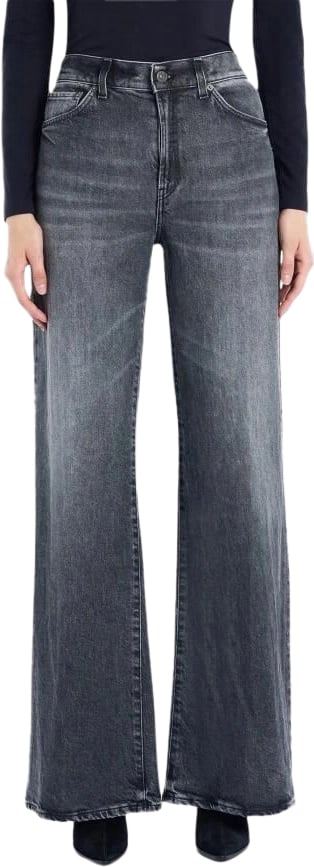 Dondup Trousers Grigio Denim Grijs