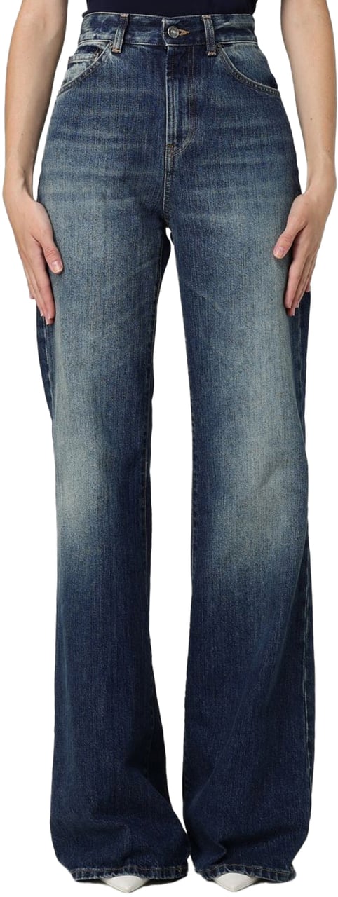 Dondup Trousers Blue Blauw