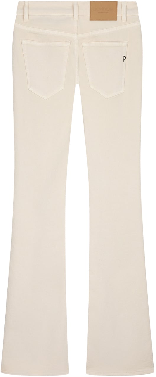 Dondup Trousers Ivory Wit