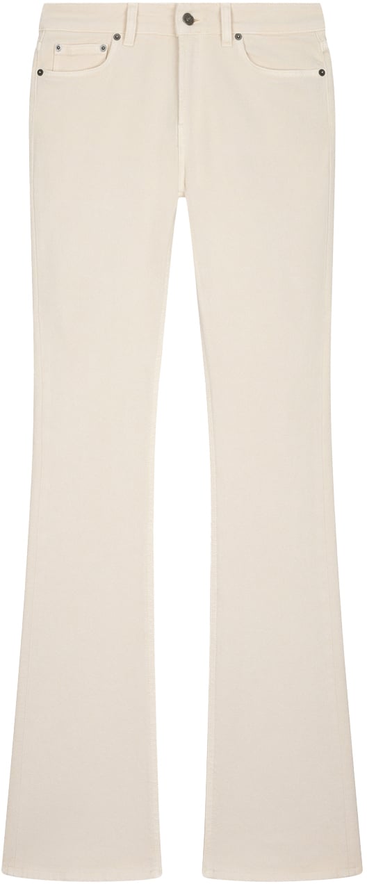 Dondup Trousers Ivory Wit
