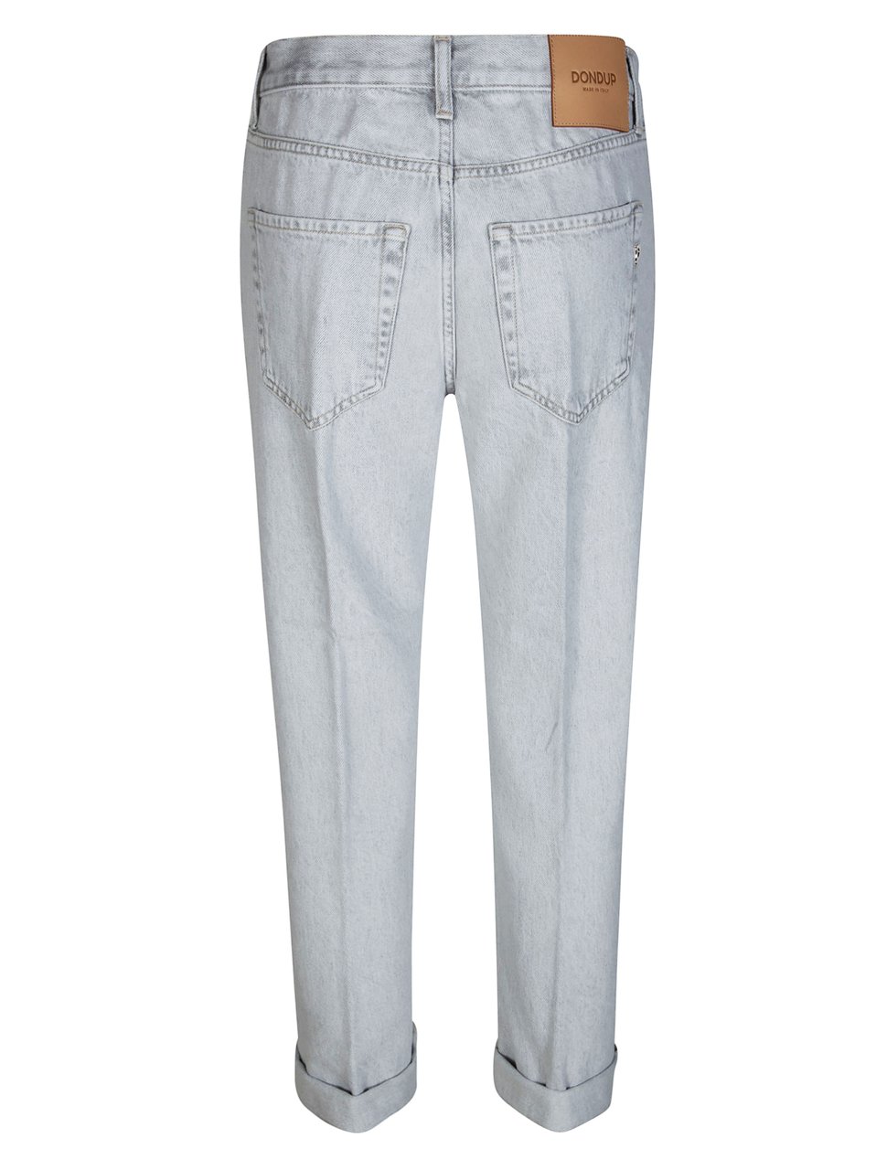 Dondup Light Wash Cuffed Boyfriend Jeans Wit