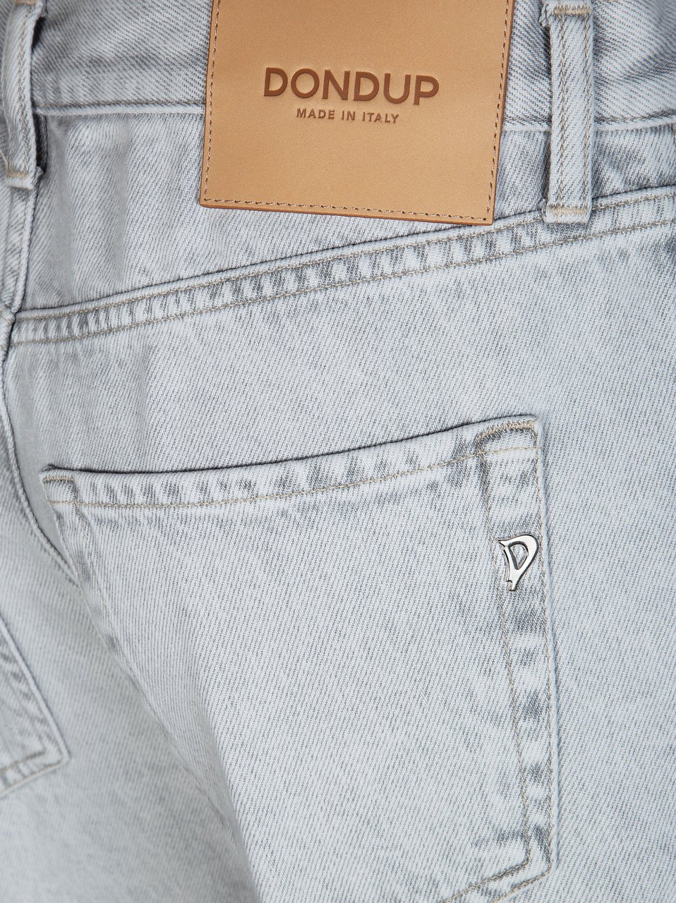 Dondup Light Wash Cuffed Boyfriend Jeans Wit