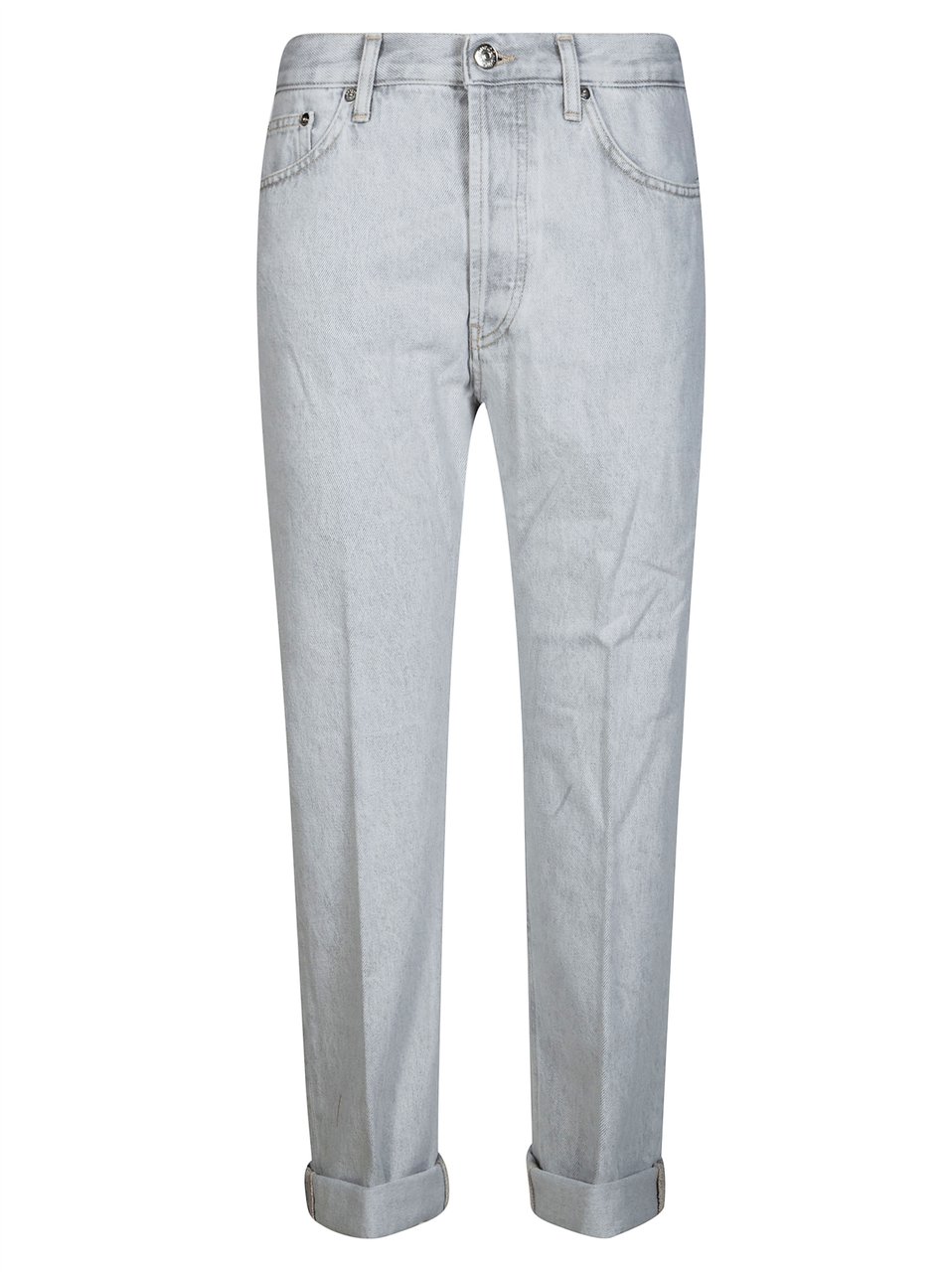 Dondup Light Wash Cuffed Boyfriend Jeans Wit