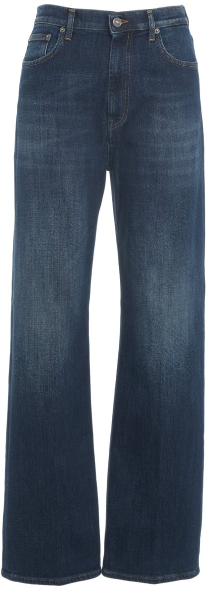 Dondup Wide leg jeans 'Francine' Blauw