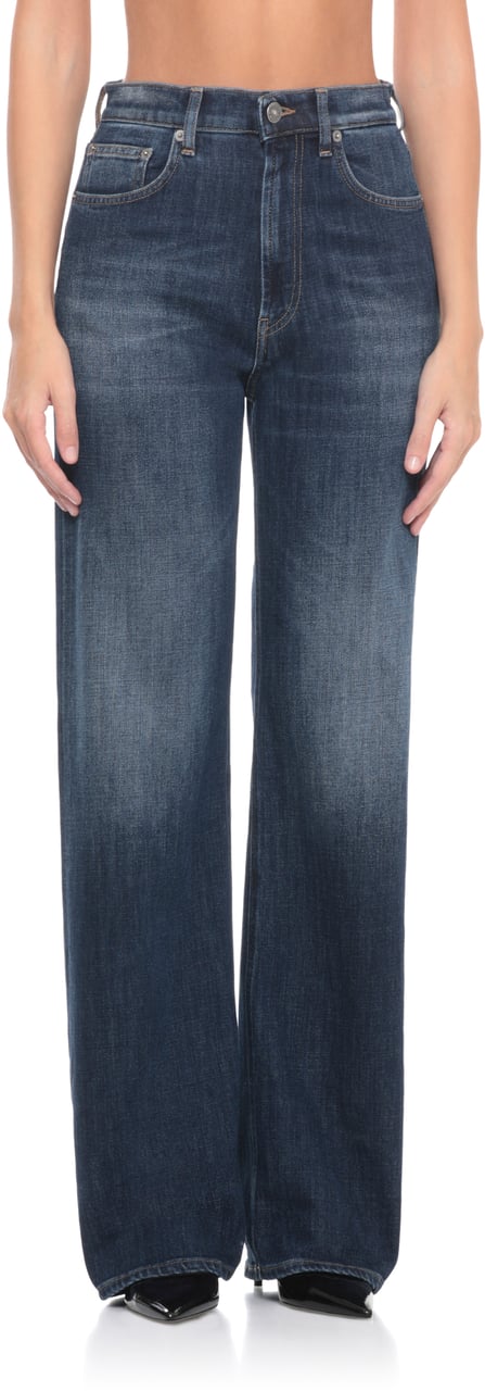 Dondup Trousers Blue Blauw