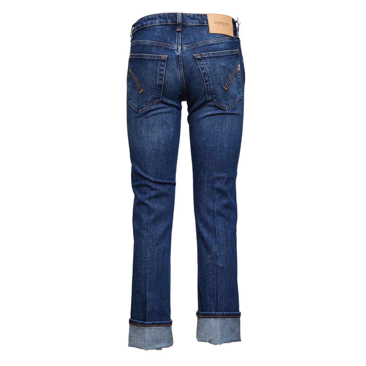 Dondup Coco Contrast Stitch Slim Jeans Blauw